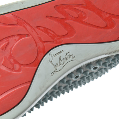 Christian Louboutin Veau Velours Mens Louis Orlato Flat Spikes Sneakers 42 Light Green 7 of 23
