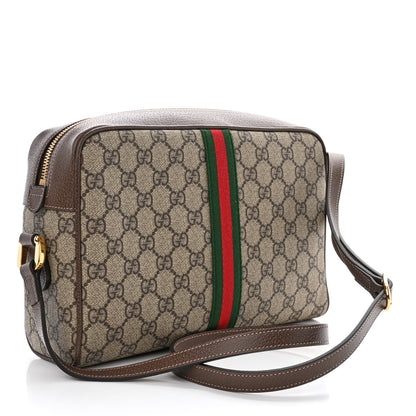 Gucci GG Supreme Monogram Web Small Ophidia Shoulder Bag Brown 3 of 10