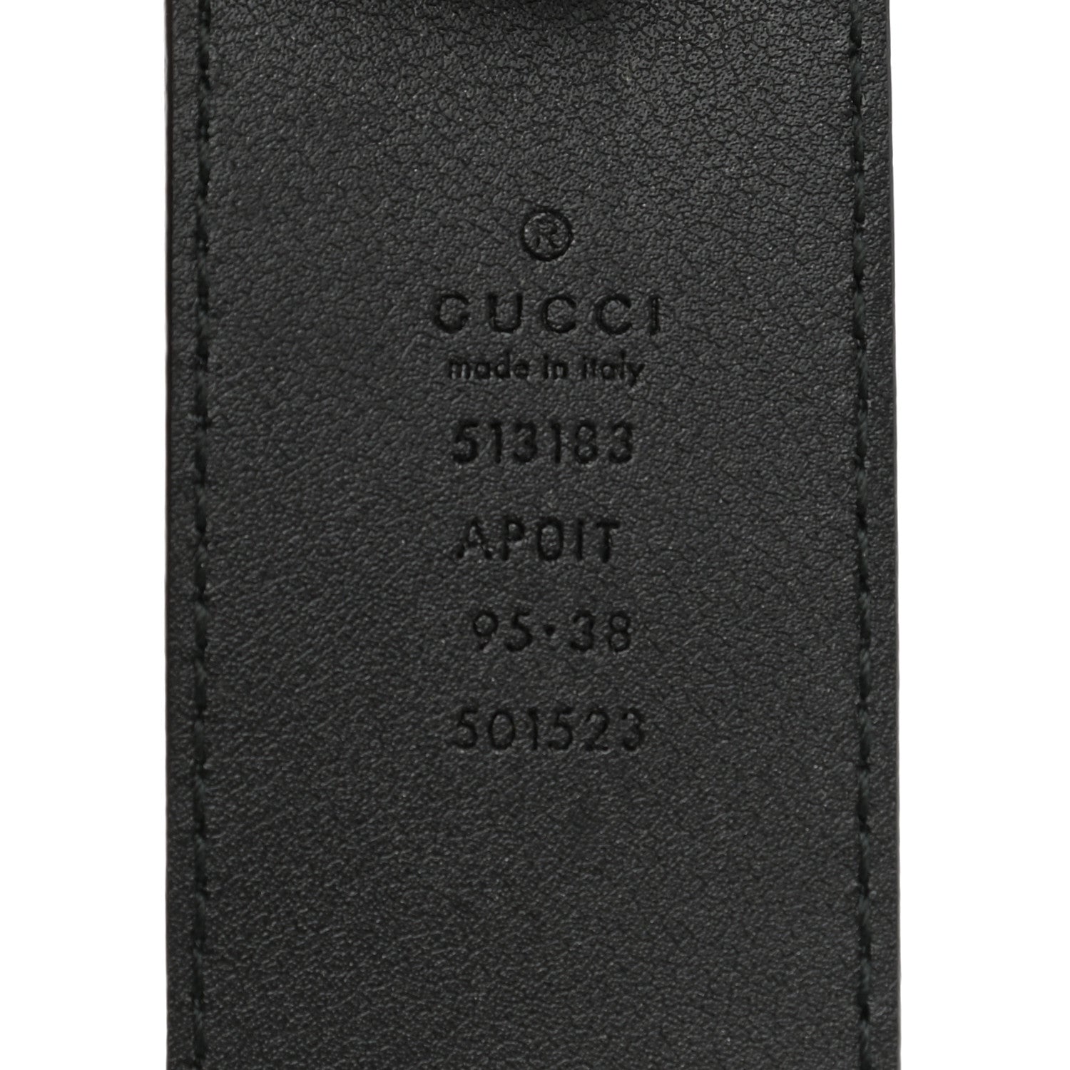 Gucci Calfskin Crystal Double G 40mm Belt 95 38 Black Multicolor 5 of 5