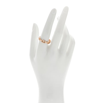 Hermes 18K Rose Gold PM Chaine d'Ancre Enchainee Ring 59 8.75 2 of 6