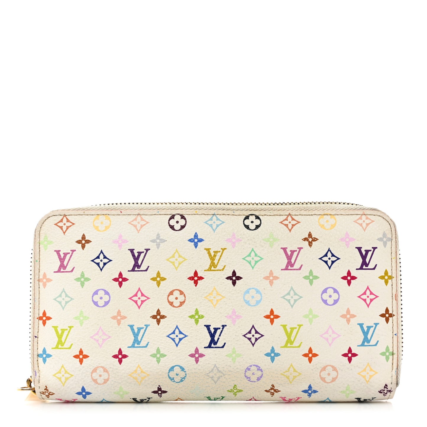 Monogram Multicolor Zippy Wallet White Litchi