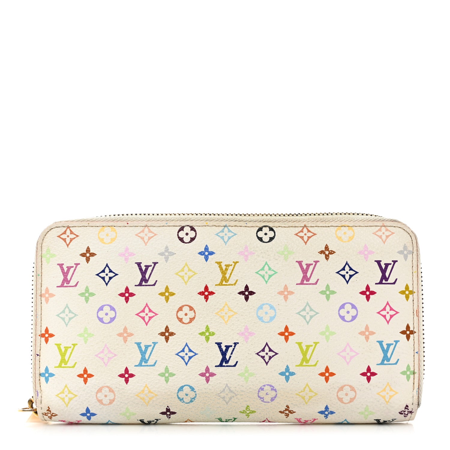 Louis Vuitton Monogram Multicolor Zippy Wallet White Litchi 1 of 10