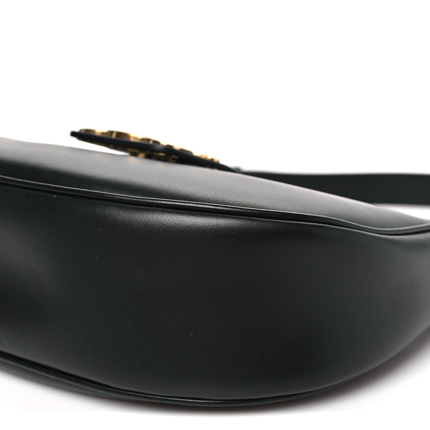 Celine Smooth Calfskin Medium Strap Ava Triomphe Shoulder Bag Black 10 of 10