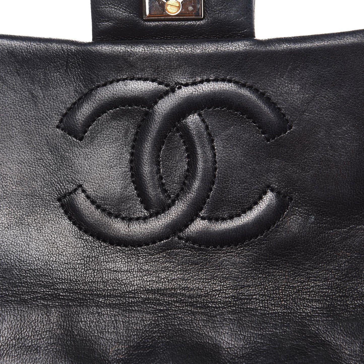 Lambskin Quilted Mini Square Flap Black