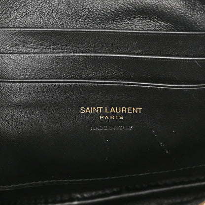 Saint Laurent Grain De Poudre Matelasse Monogram Mini Lou Camera Bag Black 6 of 11