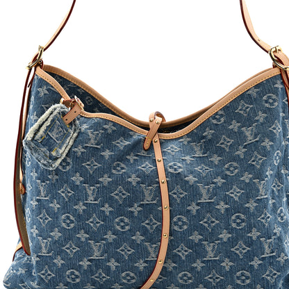 Louis Vuitton Monogram Denim CarryAll MM Blue 8 of 10