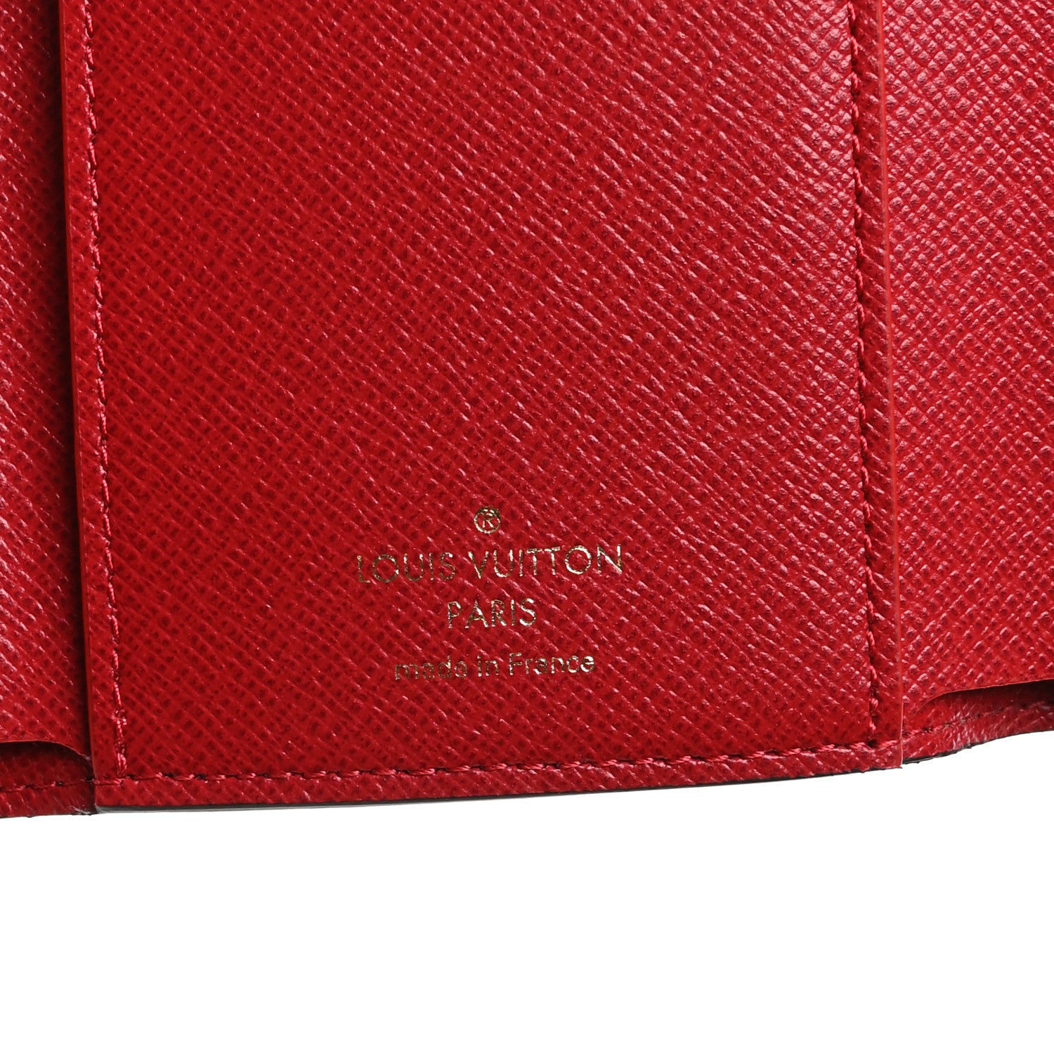 Louis Vuitton Damier Ebene Victorine Wallet Red 6 of 7