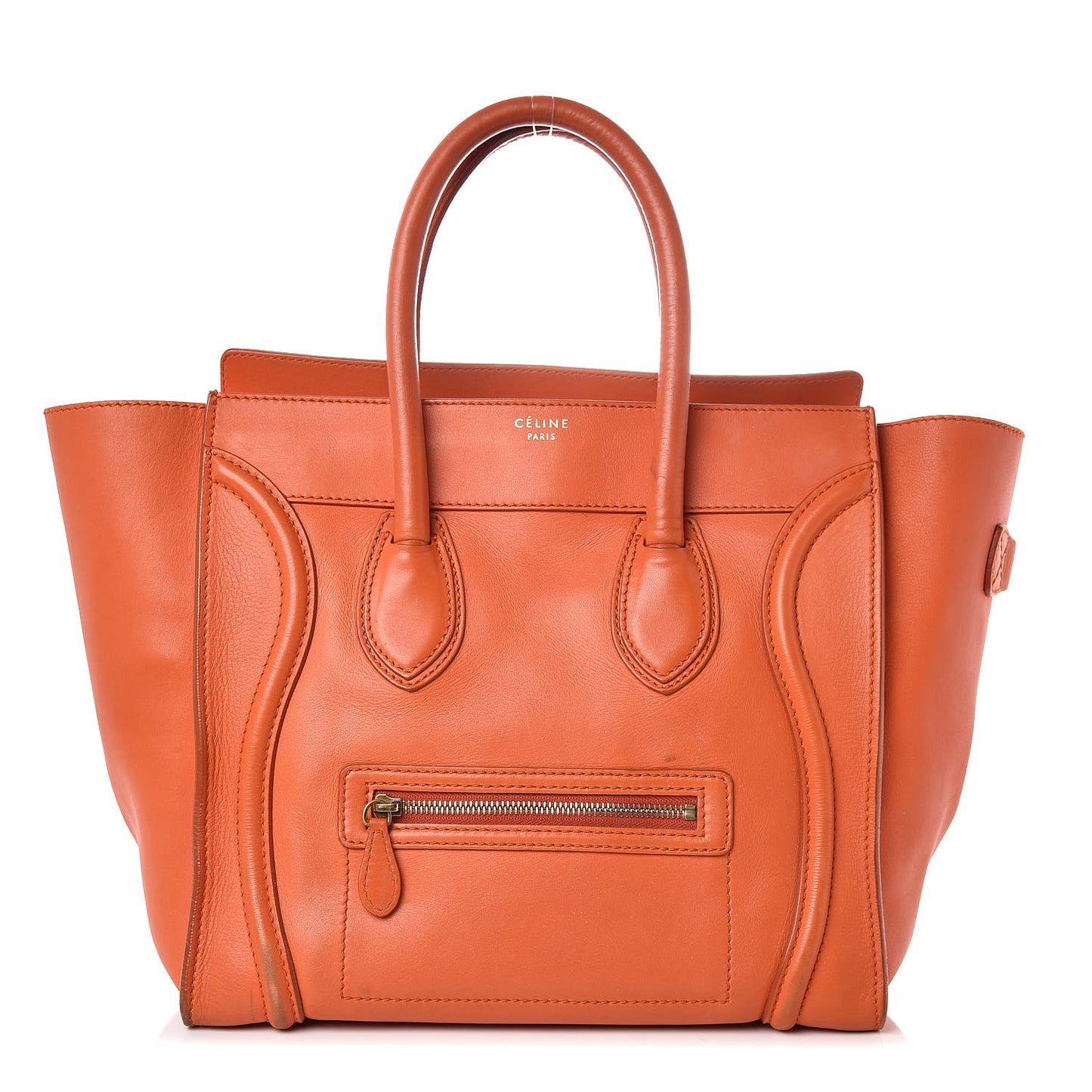 Smooth Calfskin Mini Luggage Bright Orange