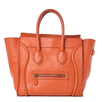 Celine Smooth Calfskin Mini Luggage Bright Orange 1 of 15