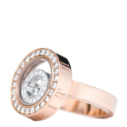 Chopard 18K Rose White Gold Diamond Happy Spirit Ring 55 7.25 3 of 6