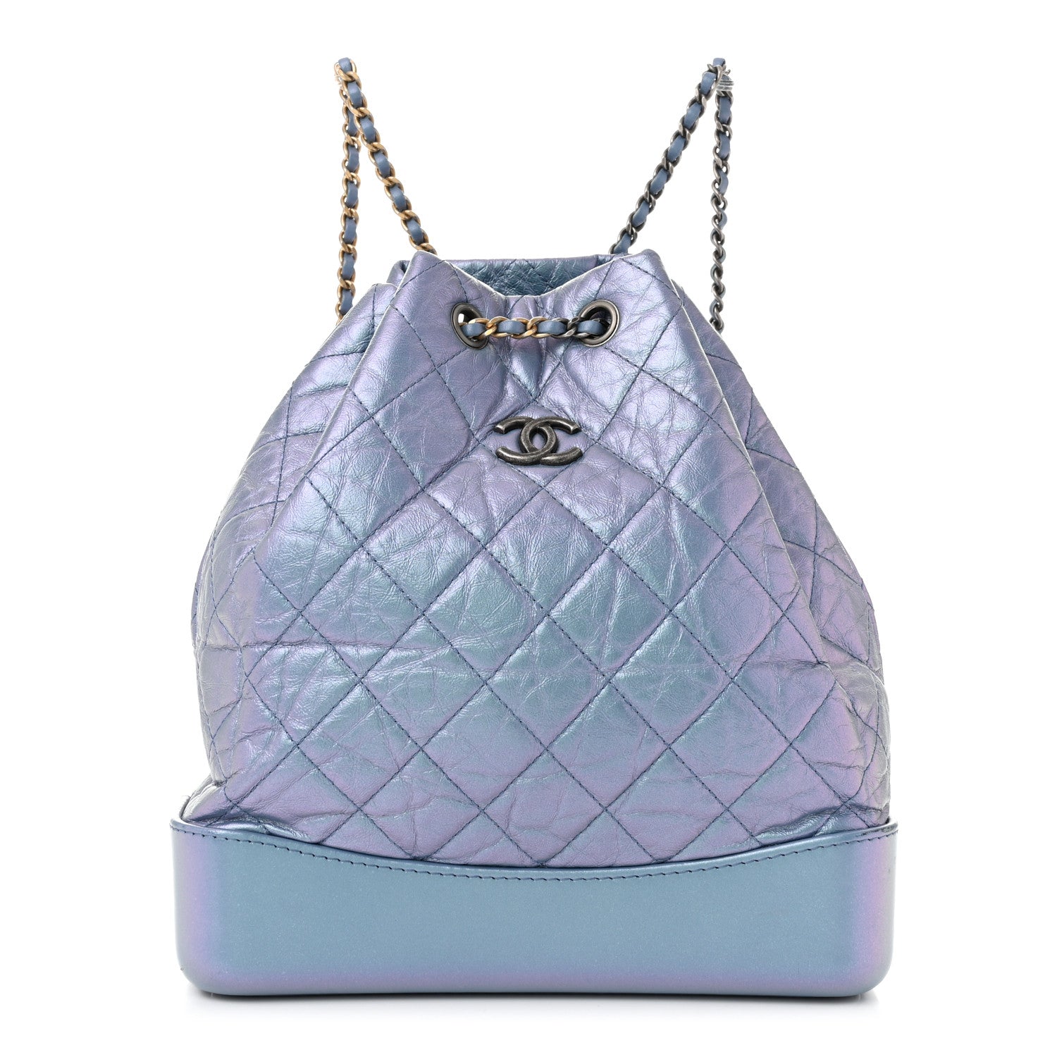 Chanel Iridescent Lambskin Calfskin Quilted Gabrielle Backpack Light Purple 1 of 11