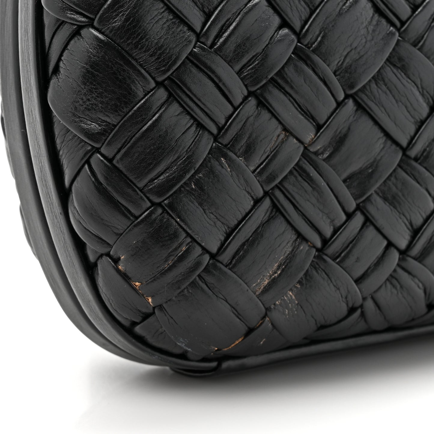 Nappa Intrecciato Knot Clutch Black