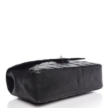 Chanel Caviar Quilted Jumbo Single Flap Black 4 of 9