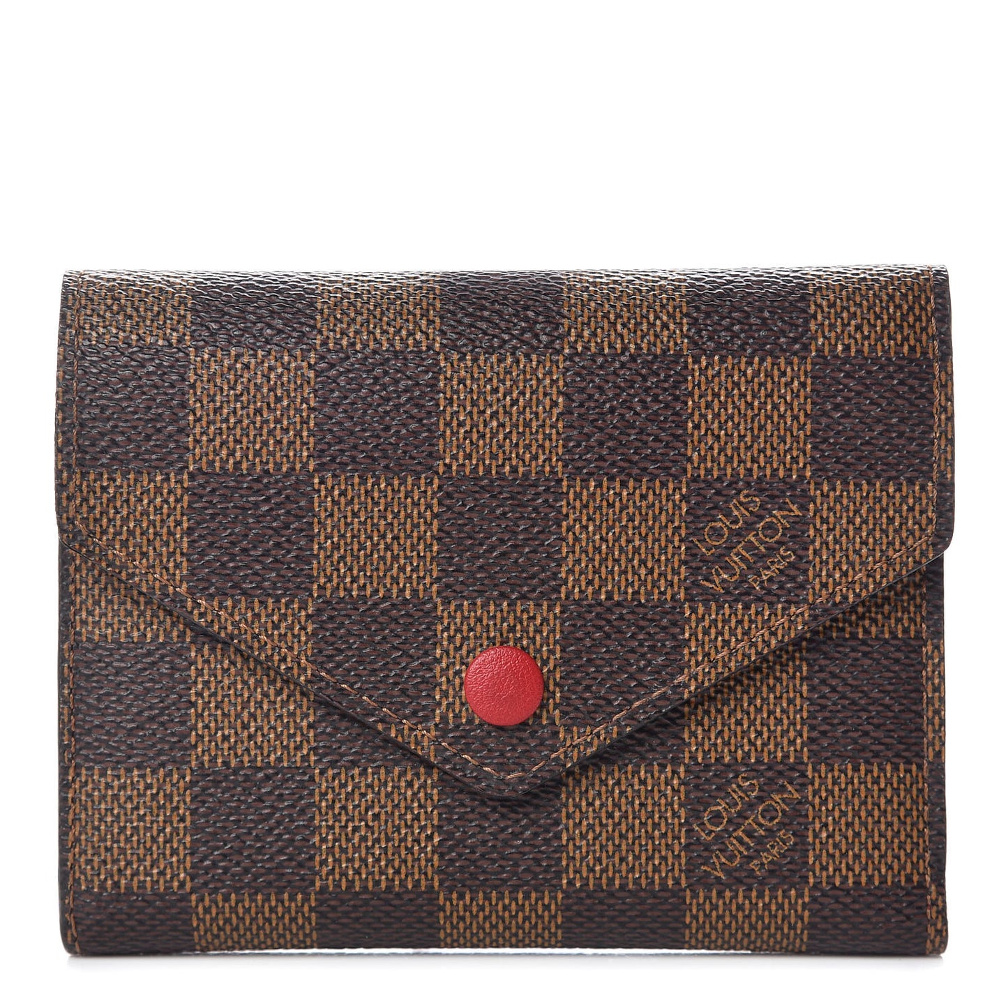 Damier Ebene Victorine Wallet Red
