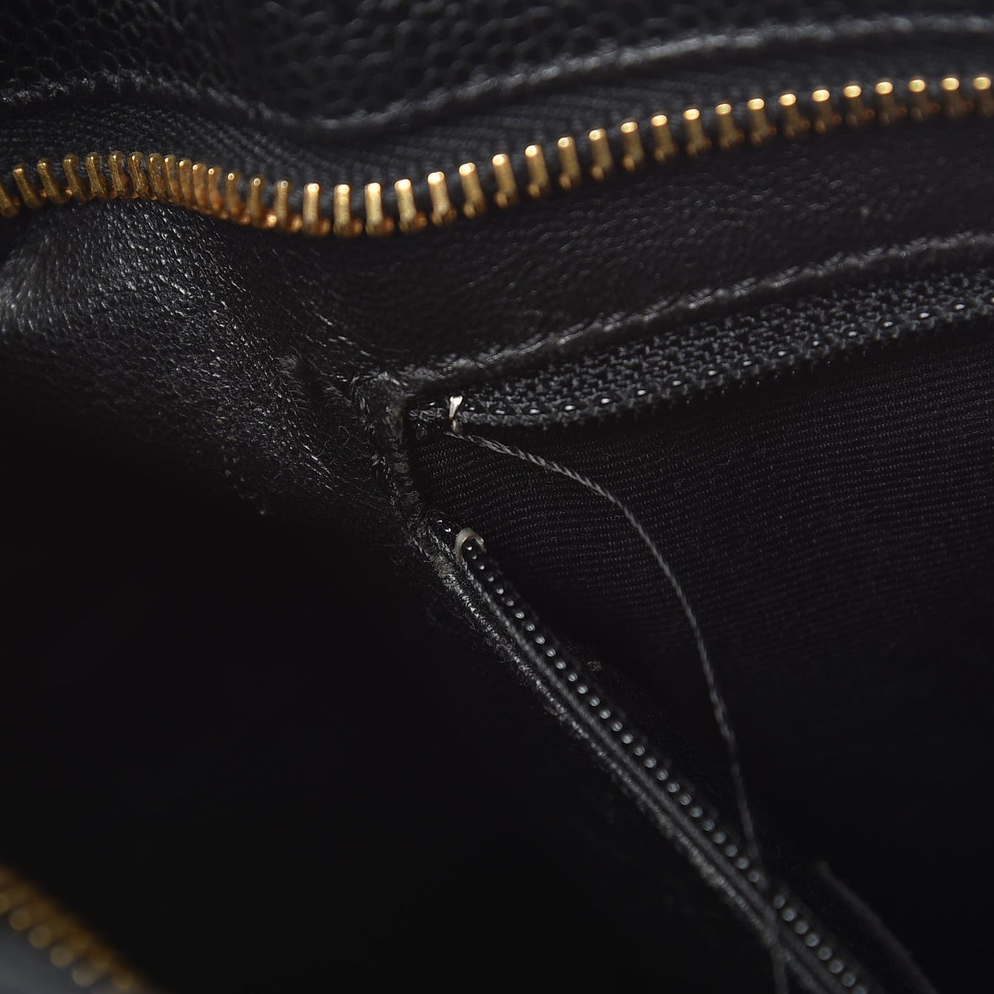 Caviar Quilted Medallion Tote Black