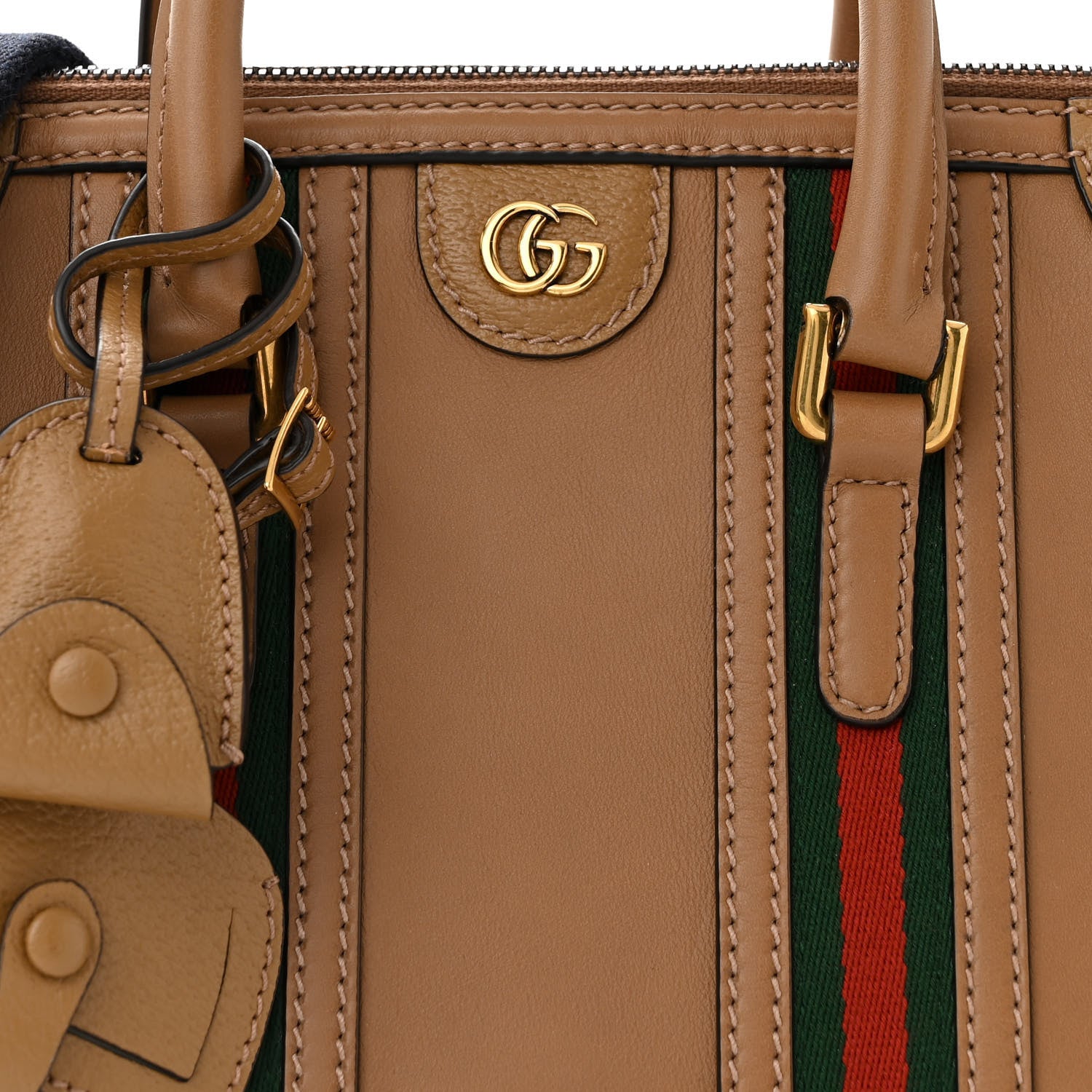 Gucci Koi Calfskin Small Bauletto Duffle Top Handle Bag Camel 8 of 12