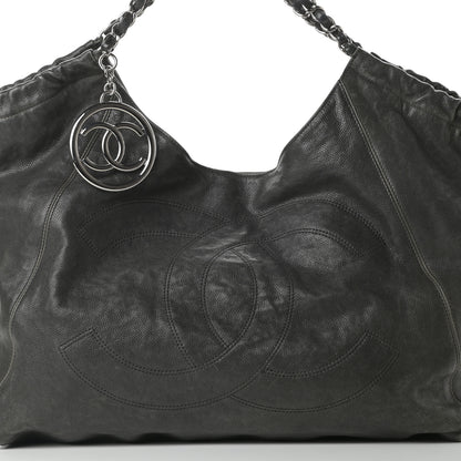 Chanel Distressed Caviar XL Coco Cabas Black 8 of 16