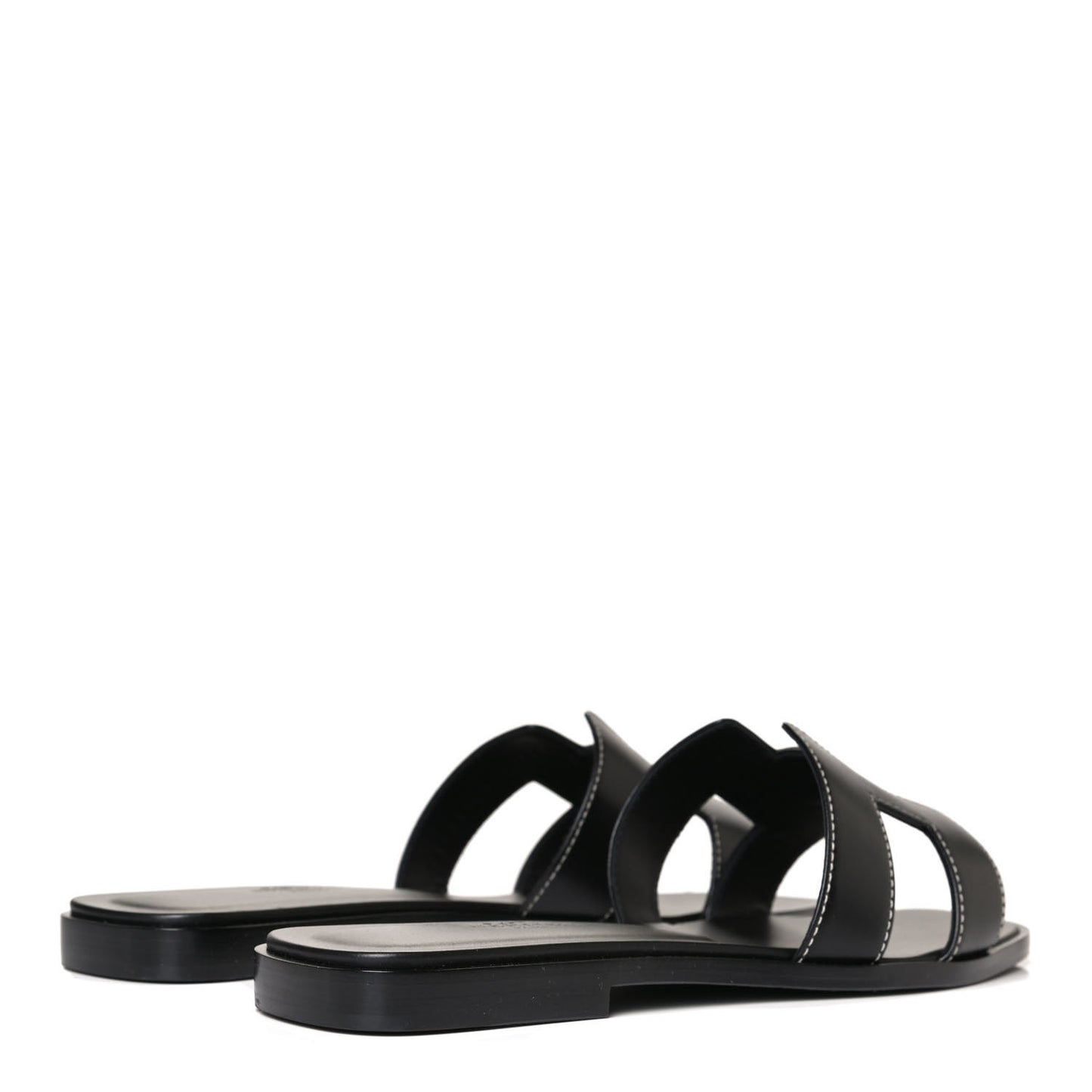 Box Calfskin Oran Sandals 37 Black