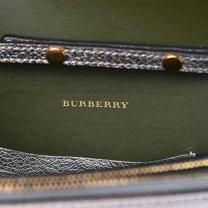 Burberry Metallic Hayes Goatskin D-Ring Mini Bag Silver 6 of 12