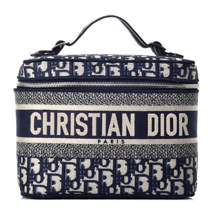 Christian Dior Oblique Diortravel Vanity Case Blue 1 of 8