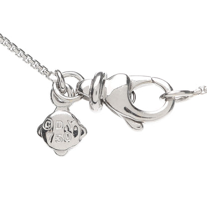 David Yurman 18K White Gold Diamond Quatrefoil Pendant Necklace 4 of 5