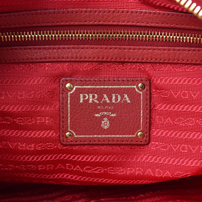 Prada Vitello Daino Top Handle Shoulder Bag Rosso 6 of 15