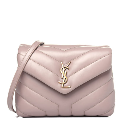 Saint Laurent Calfskin Y Quilted Monogram Toy Loulou Crossbody Bag Light Natural 1 of 13