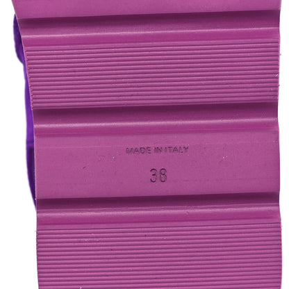 Chanel Suede Quilted Platform Sandals 38 Purple Light Purple 6 of 9
