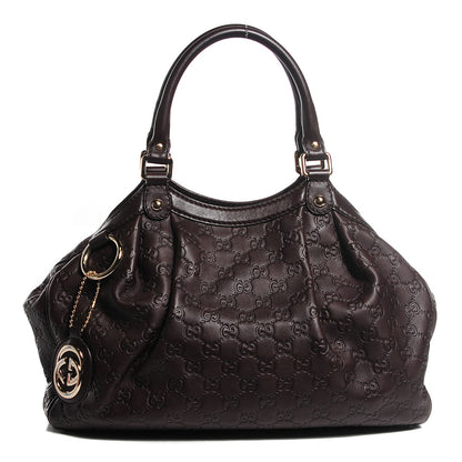 Gucci Guccissima Medium Sukey Tote Chocolate 1 of 7