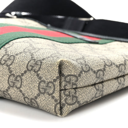 Gucci GG Supreme Monogram Web Messenger Bag Black 9 of 9