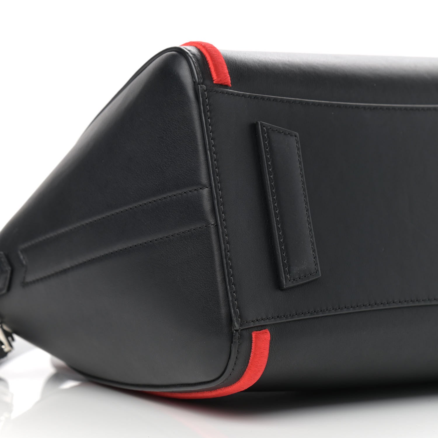 Givenchy Calfskin Small Embroidered Frame Antigona Black Red 9 of 11