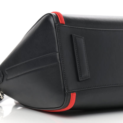 Givenchy Calfskin Small Embroidered Frame Antigona Black Red 9 of 11