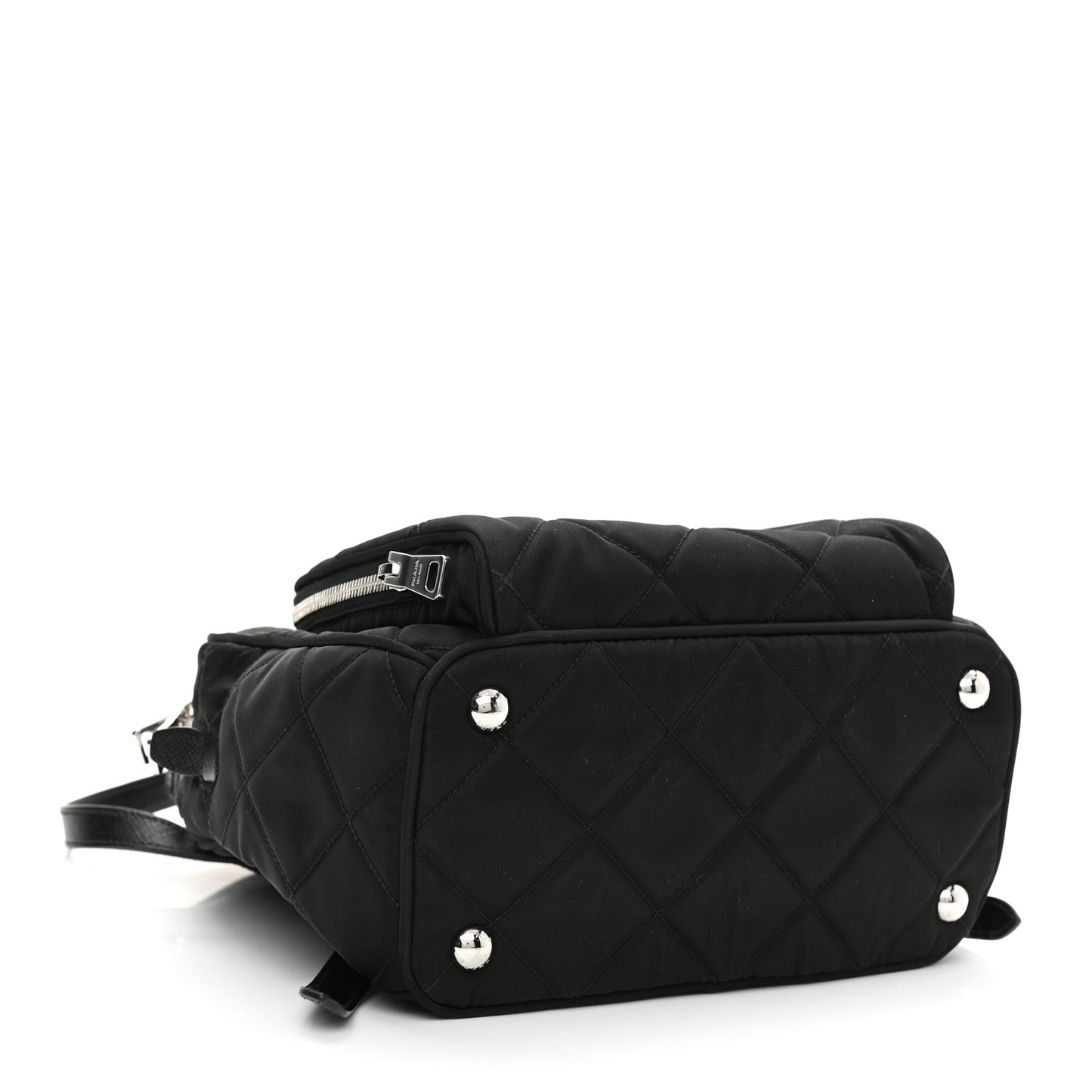 Nylon Tessuto Impuntu Quilted Backpack Black