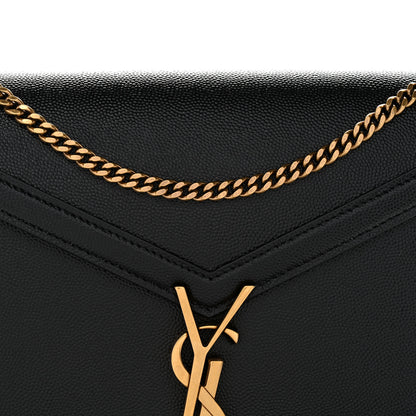 Saint Laurent Grain De Poudre Monogram Cassandra Clasp Bag Black 8 of 11