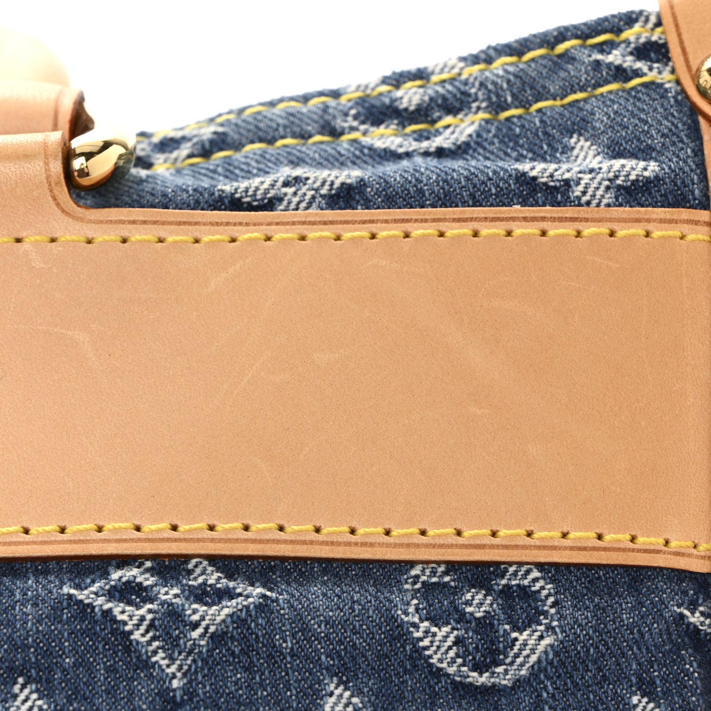 Monogram Denim Sac Plat Blue