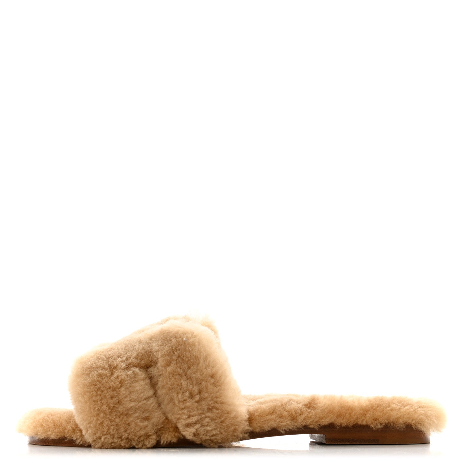 Hermes Woolskin Oran Sandals 37 Beige Argile 1 of 9