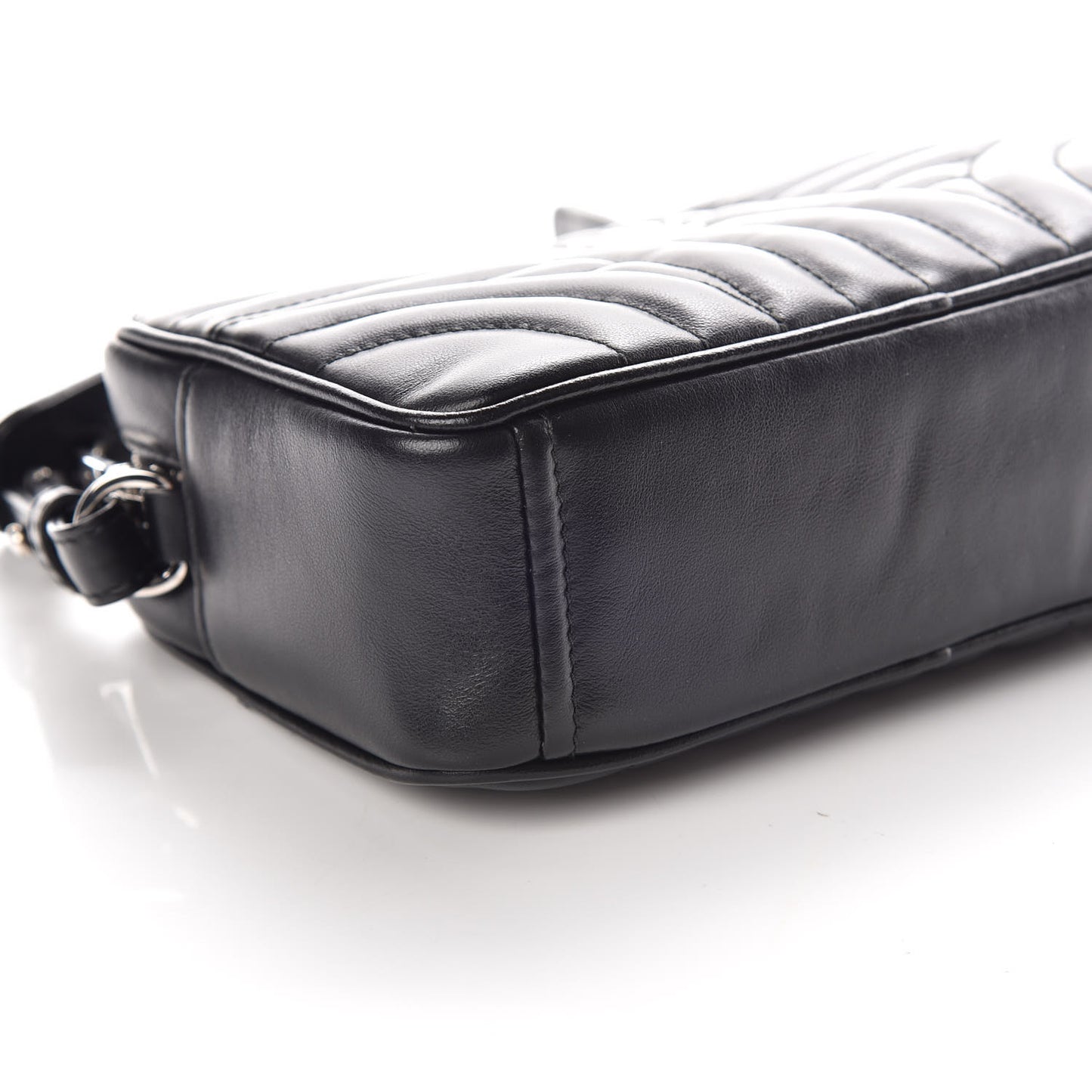 Soft Calfskin Diagramme Crossbody Bag Black