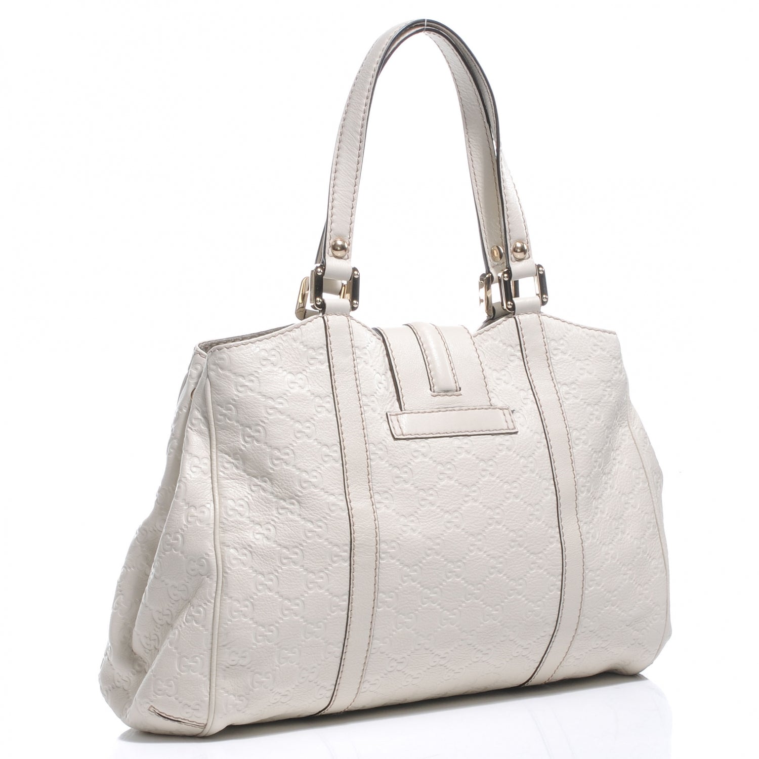 Gucci Guccissima New Ladies Web Large Hobo Off White 3 of 7
