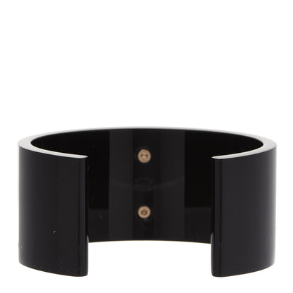 Chanel Resin CC Cuff Gold Black 3 of 5