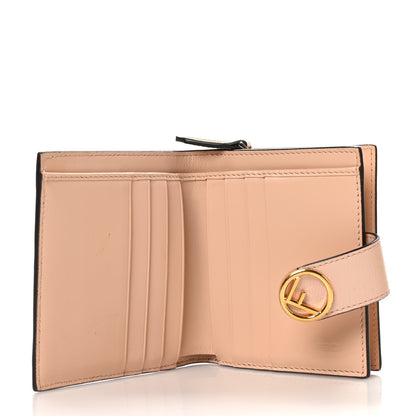 Fendi Vitello Soft F is Fendi Bi-Color FF 1974 Embossed Compact Wallet  Maya Black Light Rose 5 of 11