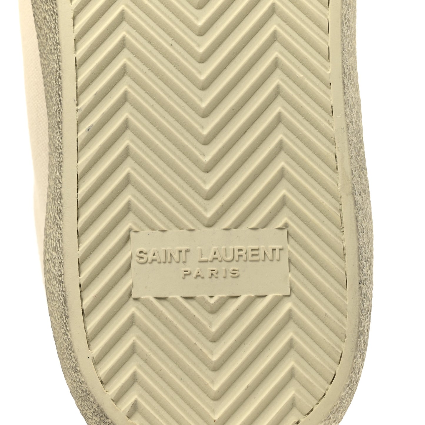Distressed Canvas Court Classic Sneakers 39 Panna