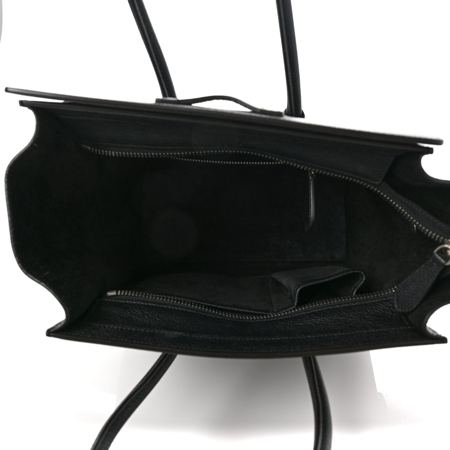 Drummed Calfskin Micro Luggage Black