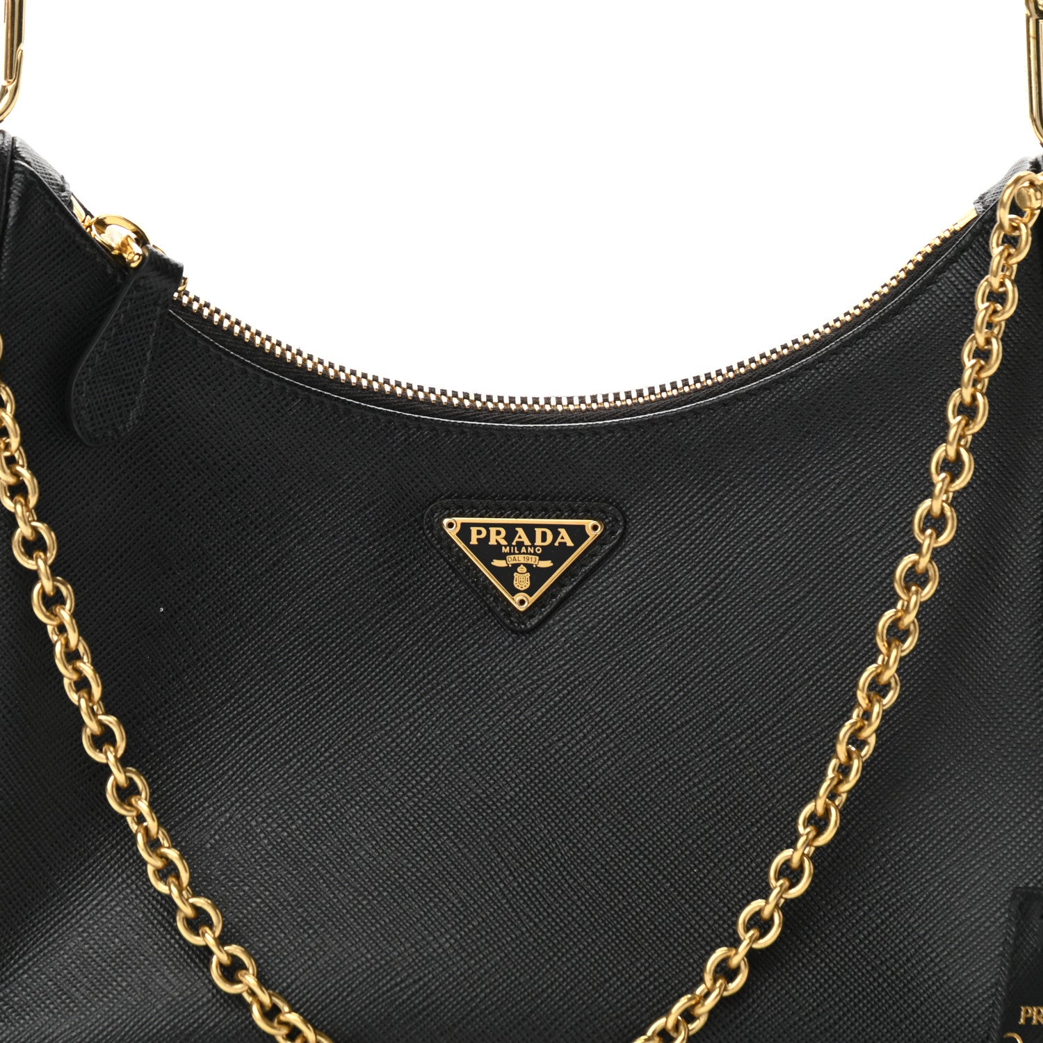 Prada Saffiano Lux Re-Edition 2005 Shoulder Bag Black 7 of 10