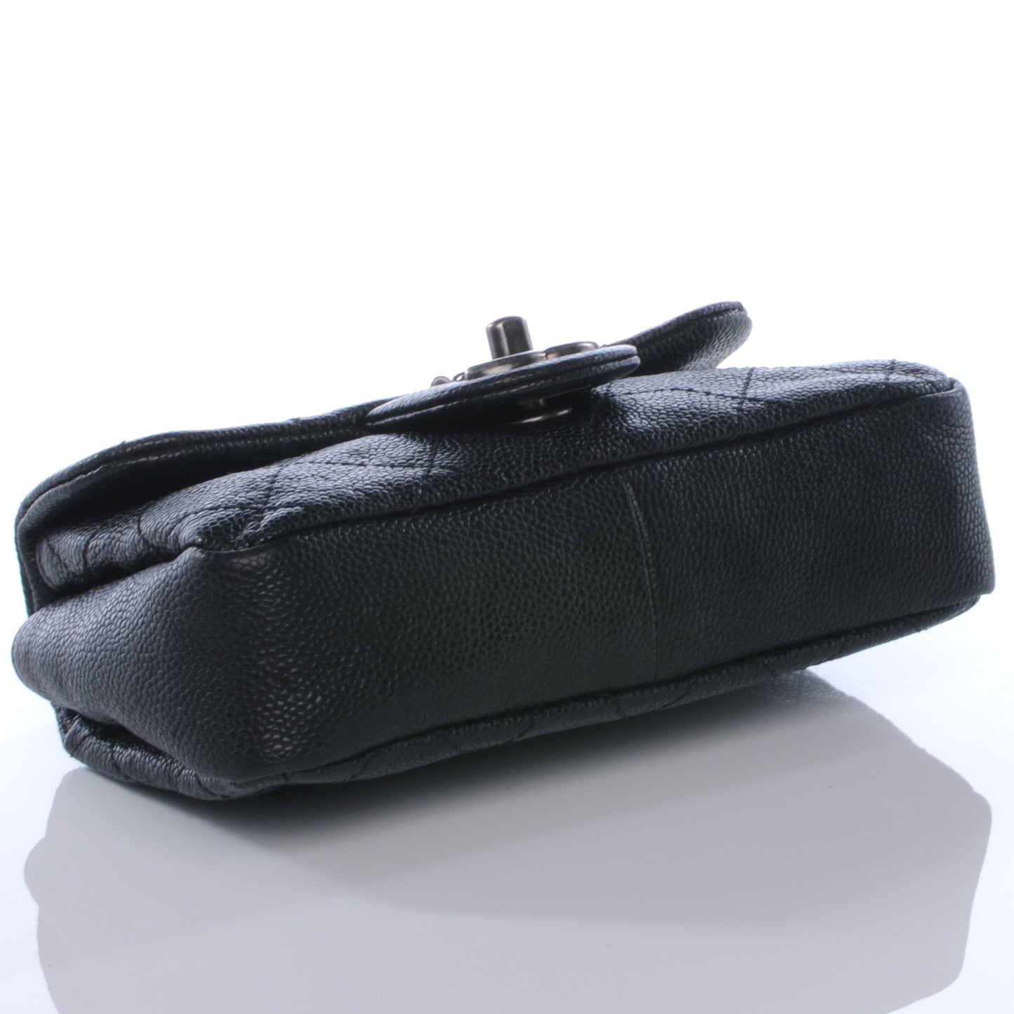 Caviar Quilted Mini Simply CC Flap Black