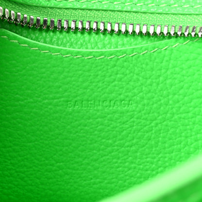Balenciaga Grained Calfskin Neo Classic Silver Hardware Nano City Crossbody Fluo Green 5 of 8