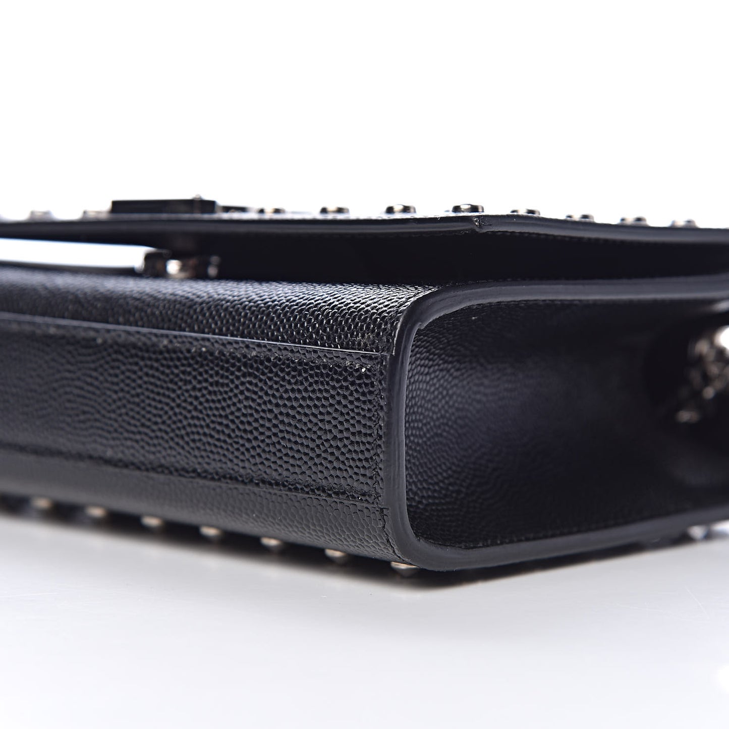 Calfskin Studded Small Monogram Kate Satchel Black