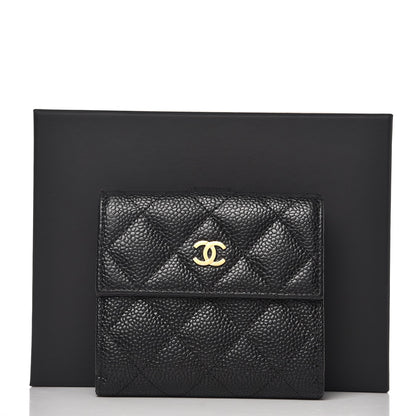 Chanel Caviar Quilted Compact French Flap Wallet Black 8 of 8
