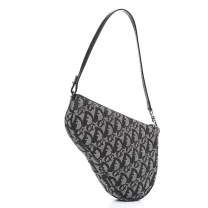 Christian Dior Monogram Mini Saddle Pochette Black 2 of 8