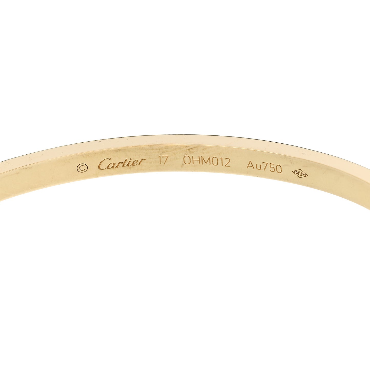 18K Yellow Gold Small LOVE Bracelet 17