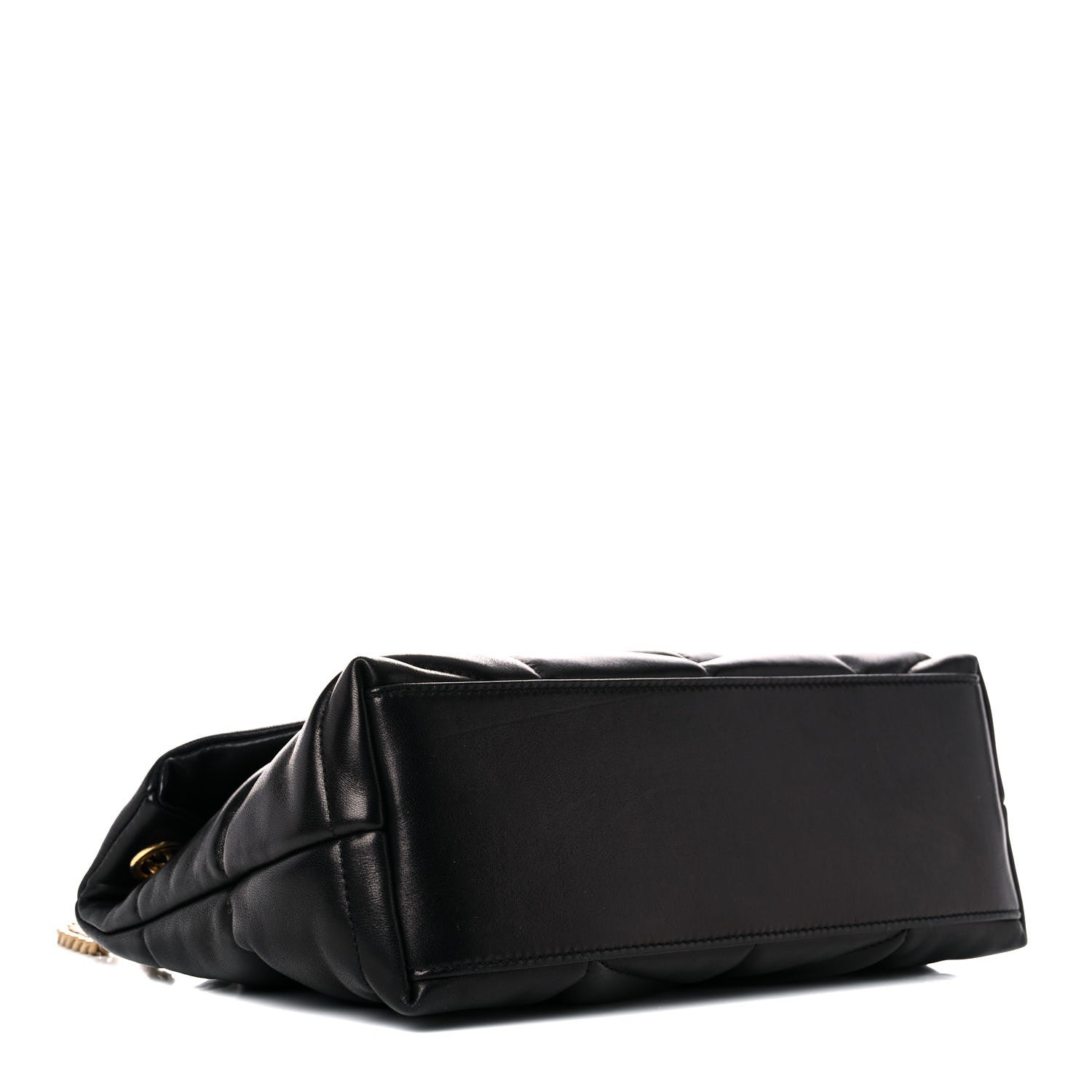 Saint Laurent Lambskin Quilted Small Loulou Puffer Monogram Chain Satchel Black 4 of 15